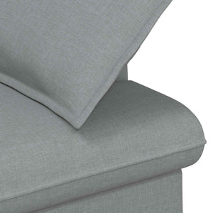 Love seat με κουμπιά Ανοιχτό γκρι 111 x 68 x 80 εκ. Ύφασμα - Pakobazaar