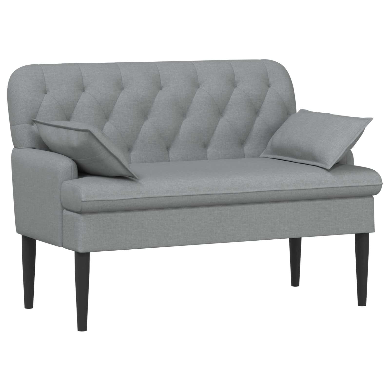 Love seat με κουμπιά Ανοιχτό γκρι 111 x 68 x 80 εκ. Ύφασμα - Pakobazaar