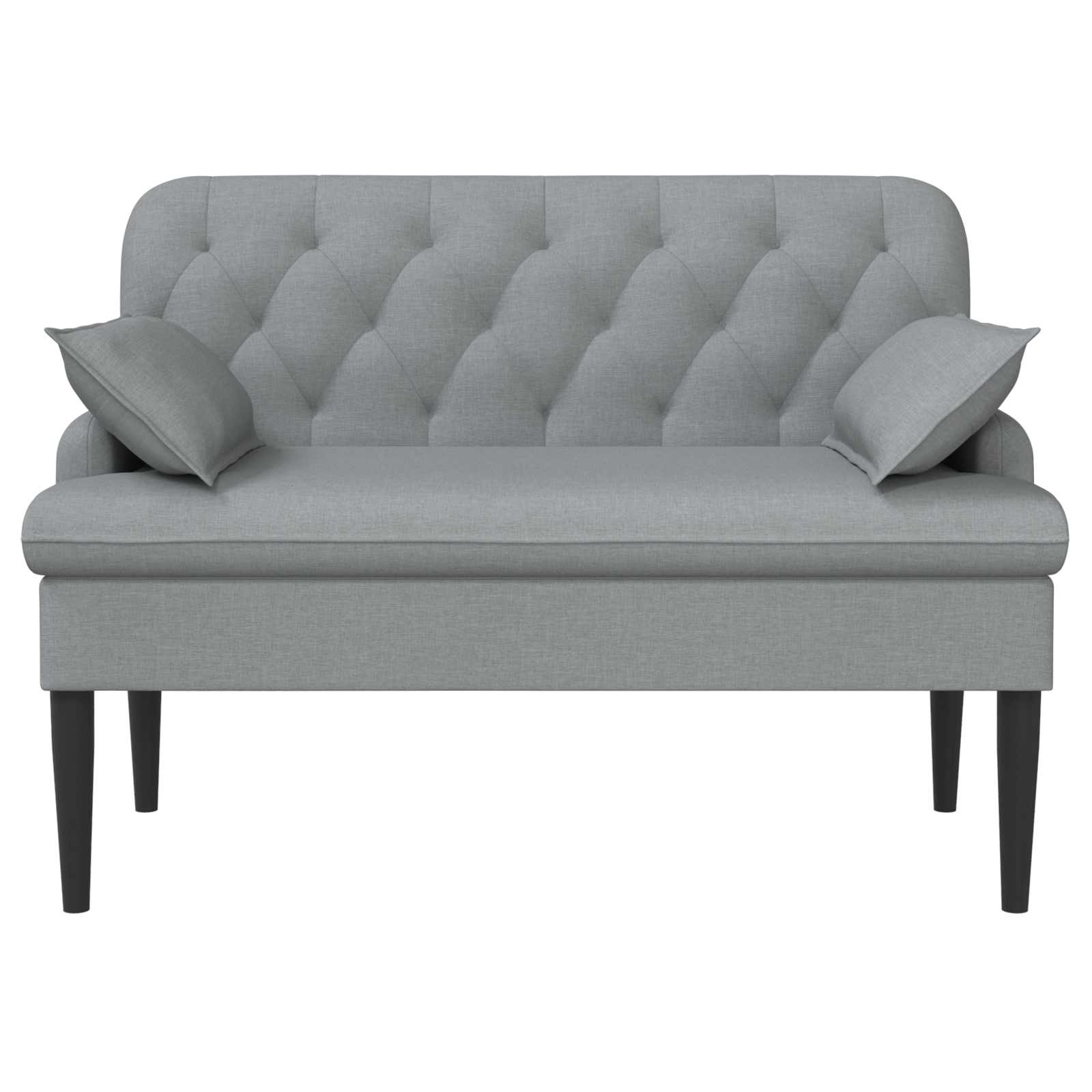Love seat με κουμπιά Ανοιχτό γκρι 111 x 68 x 80 εκ. Ύφασμα - Pakobazaar