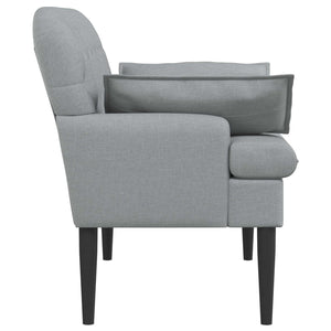 Love seat με κουμπιά Ανοιχτό γκρι 111 x 68 x 80 εκ. Ύφασμα - Pakobazaar