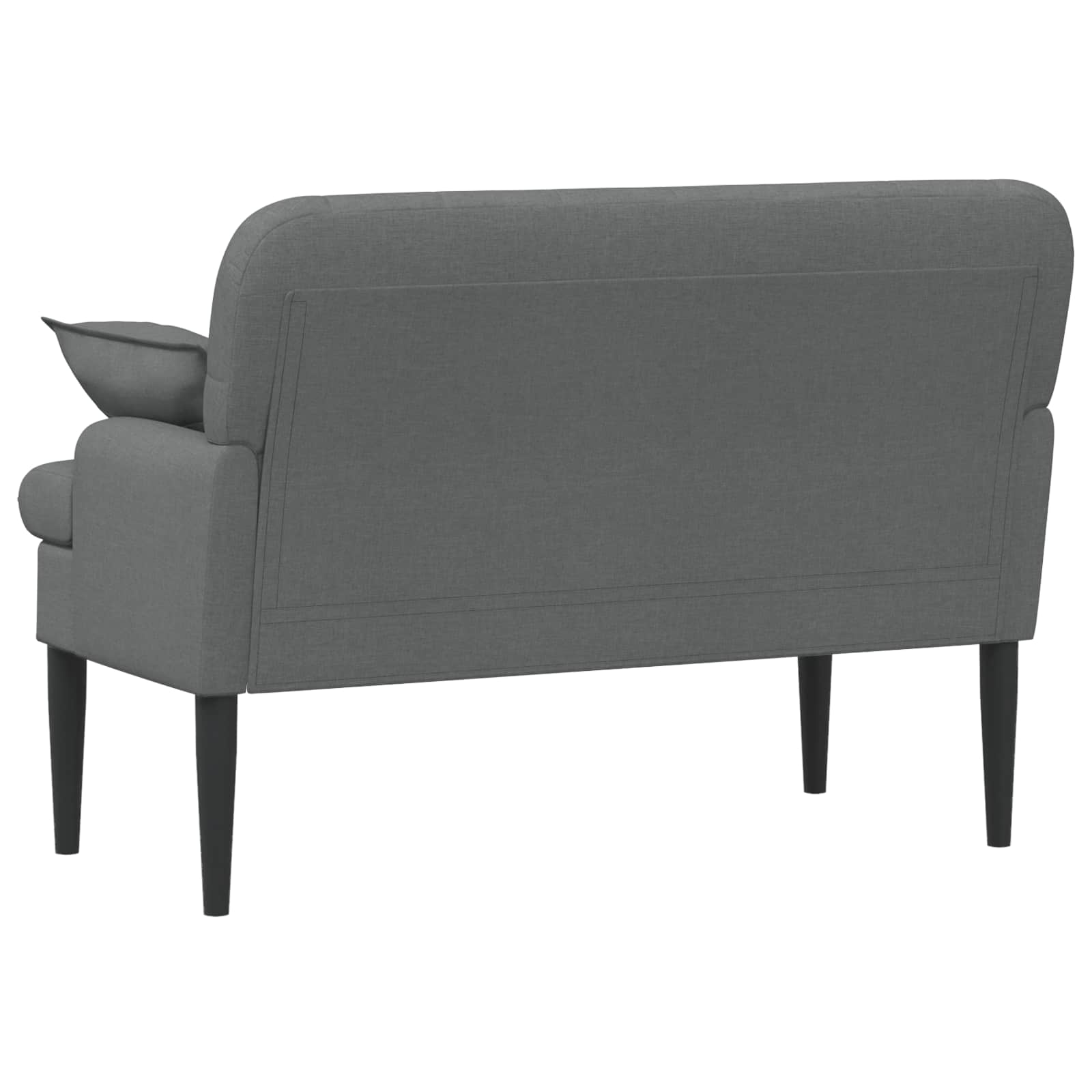 Love seat με κουμπιά Σκούρο Γκρι 111 x 68 x 80 εκ. Ύφασμα - Pakobazaar