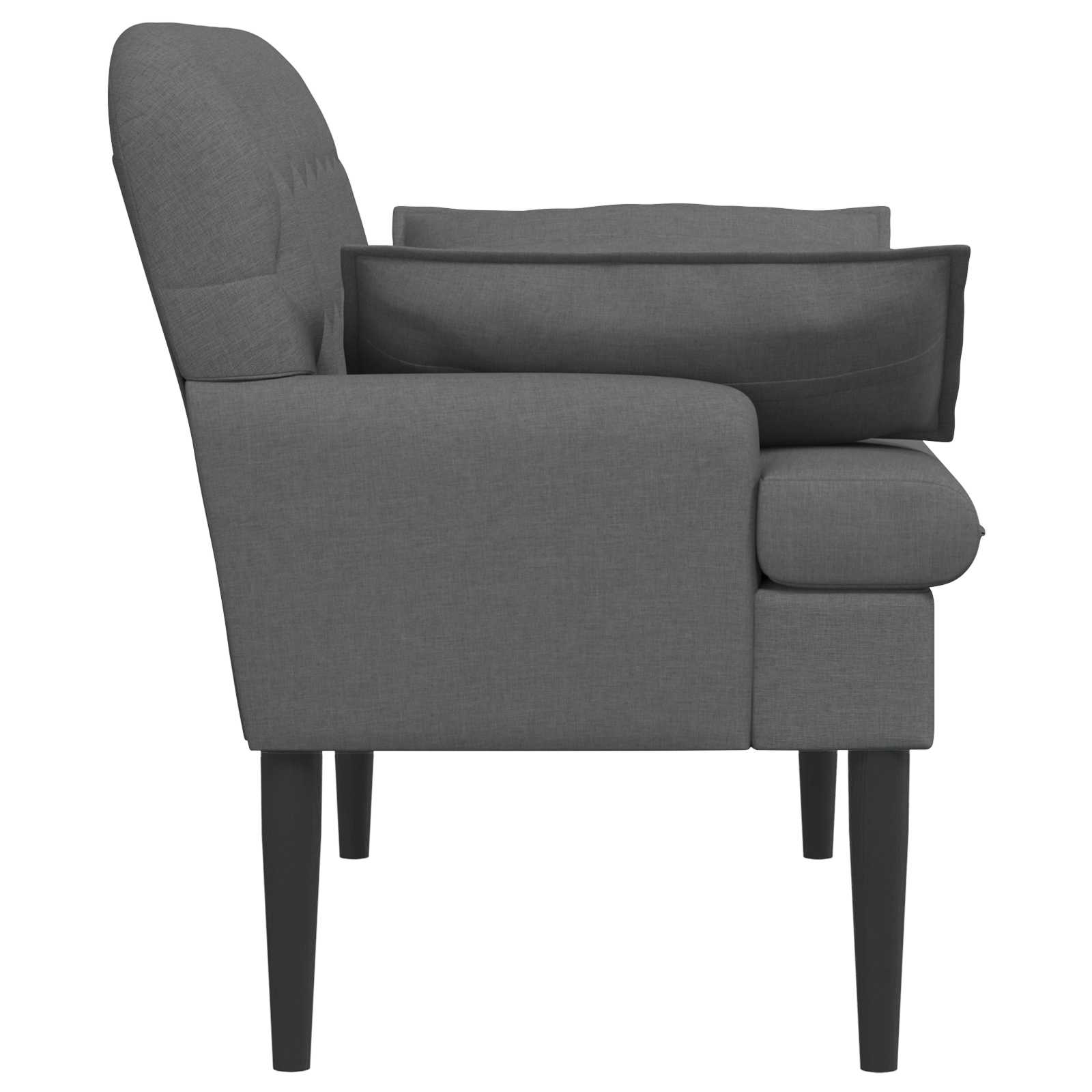 Love seat με κουμπιά Σκούρο Γκρι 111 x 68 x 80 εκ. Ύφασμα - Pakobazaar