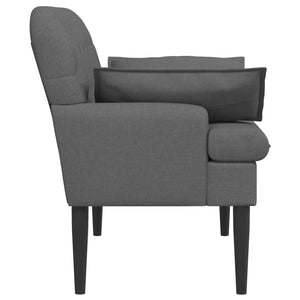 Love seat με κουμπιά Σκούρο Γκρι 111 x 68 x 80 εκ. Ύφασμα - Pakobazaar