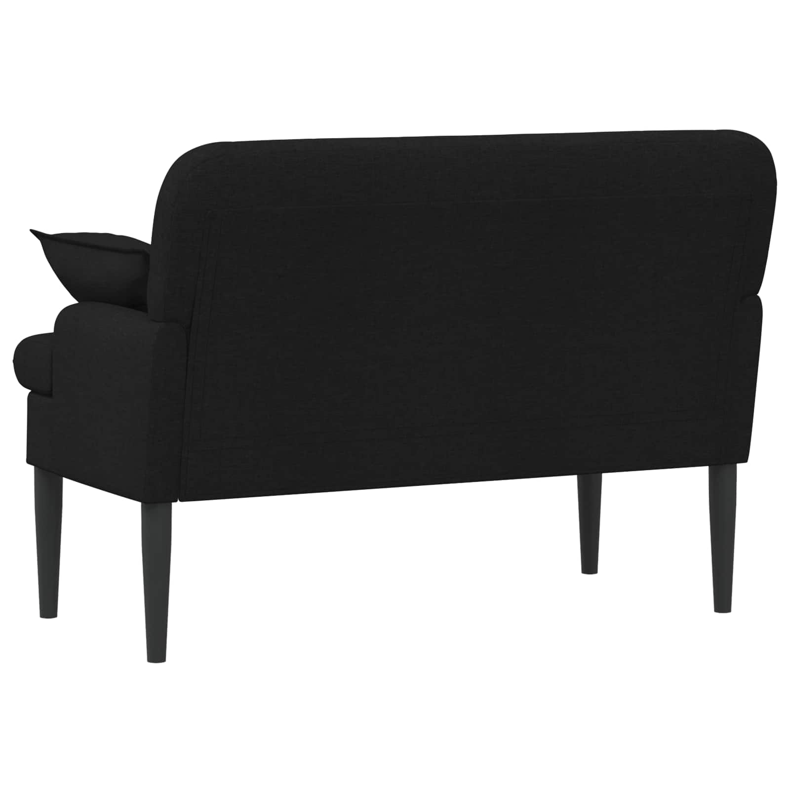 Love seat με κουμπιά Μαύρο 111 x 68 x 80 εκ. Ύφασμα - Pakobazaar