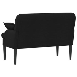 Love seat με κουμπιά Μαύρο 111 x 68 x 80 εκ. Ύφασμα - Pakobazaar