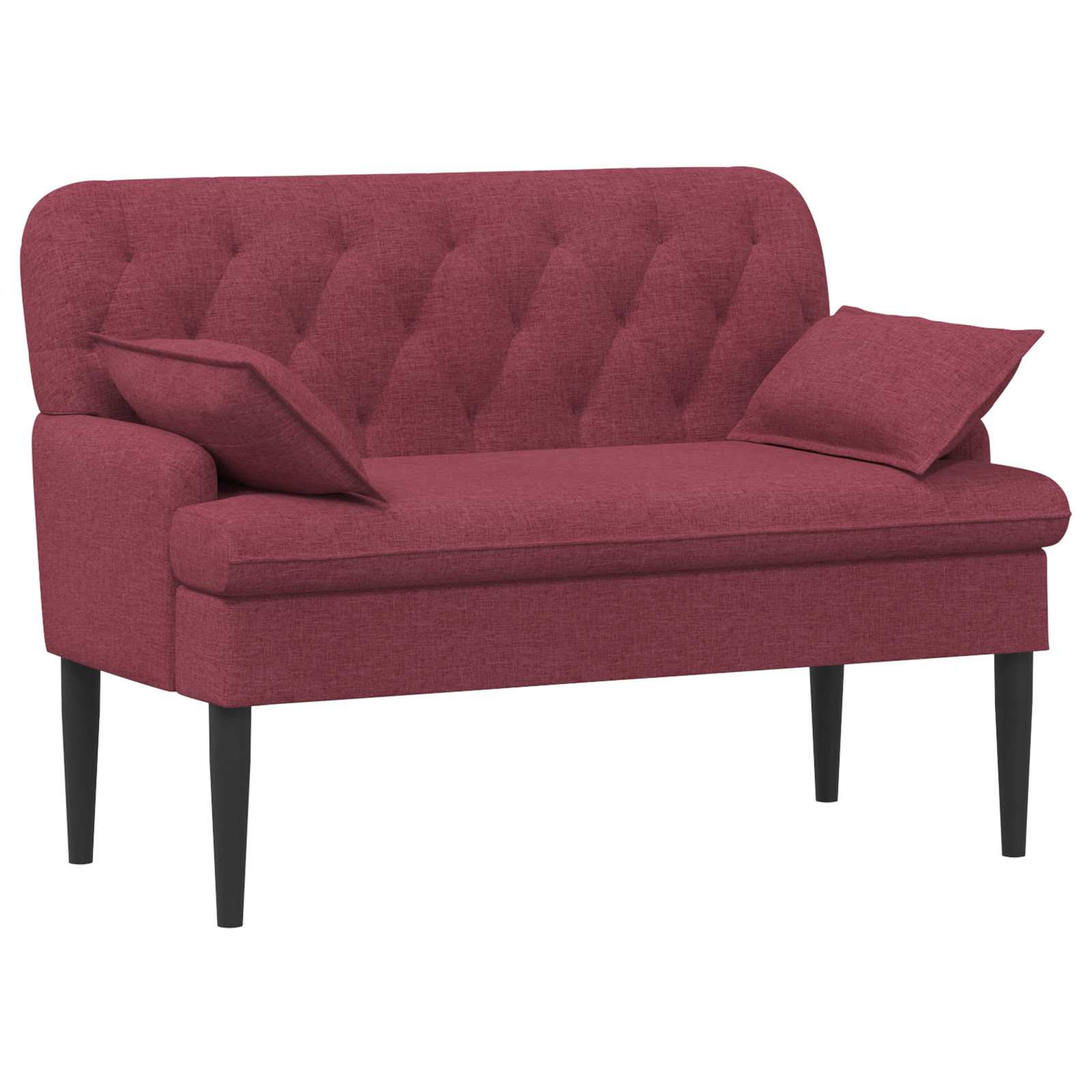Love seat με κουμπιά Κόκκινο 111 x 68 x 80 εκ. Ύφασμα - Pakobazaar