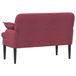 Love seat με κουμπιά Κόκκινο 111 x 68 x 80 εκ. Ύφασμα - Pakobazaar