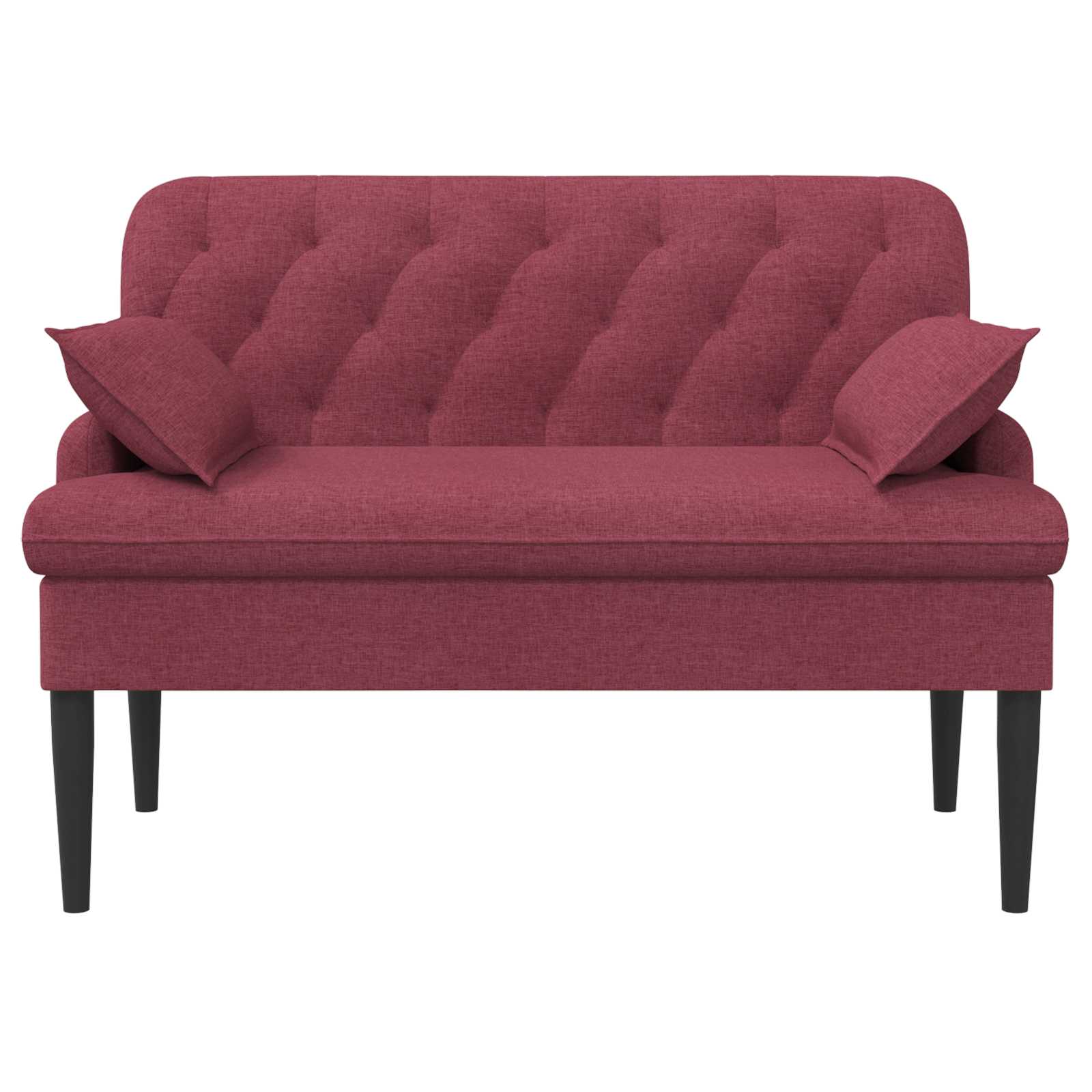 Love seat με κουμπιά Κόκκινο 111 x 68 x 80 εκ. Ύφασμα - Pakobazaar