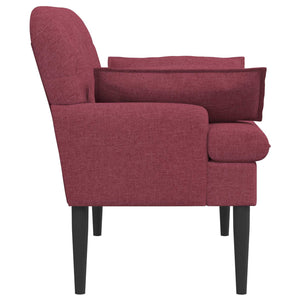 Love seat με κουμπιά Κόκκινο 111 x 68 x 80 εκ. Ύφασμα - Pakobazaar