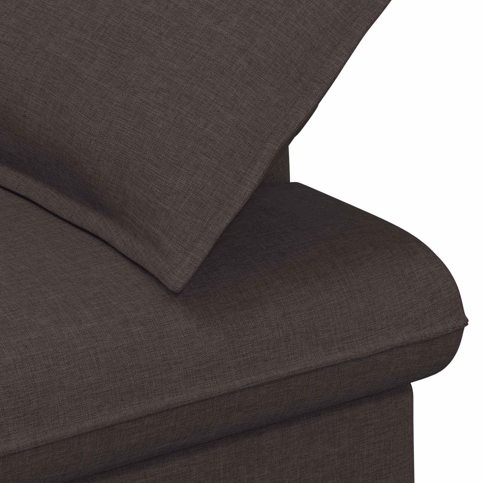 Love seat με κουμπιά Σκούρο Καφέ 111 x 68 x 80 εκ. Ύφασμα - Pakobazaar