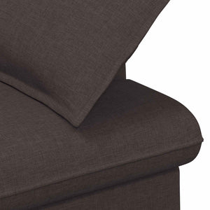 Love seat με κουμπιά Σκούρο Καφέ 111 x 68 x 80 εκ. Ύφασμα - Pakobazaar