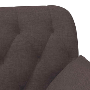 Love seat με κουμπιά Σκούρο Καφέ 111 x 68 x 80 εκ. Ύφασμα - Pakobazaar