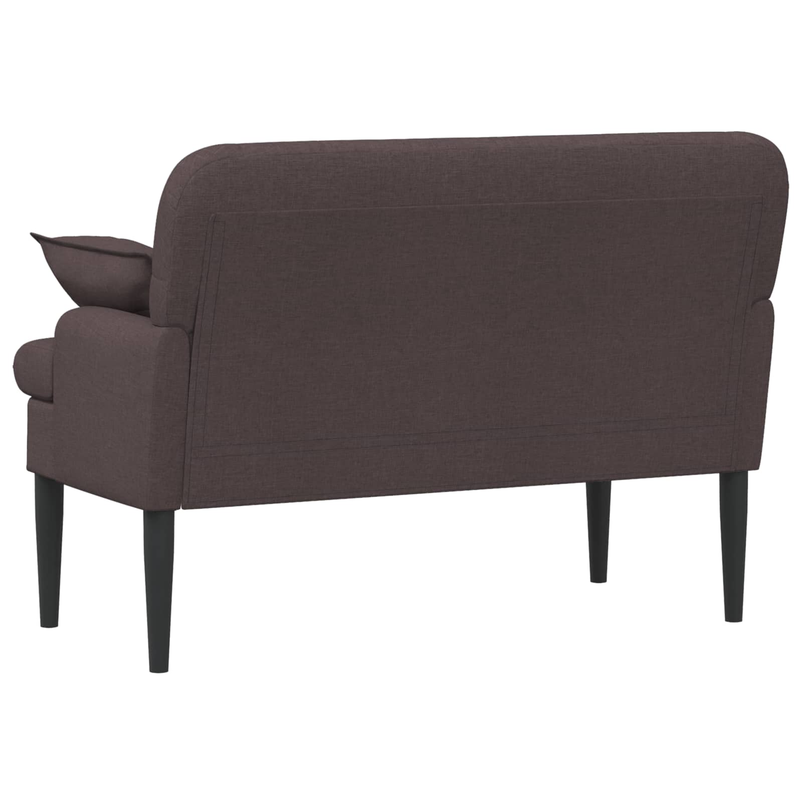 Love seat με κουμπιά Σκούρο Καφέ 111 x 68 x 80 εκ. Ύφασμα - Pakobazaar