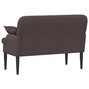 Love seat με κουμπιά Σκούρο Καφέ 111 x 68 x 80 εκ. Ύφασμα - Pakobazaar