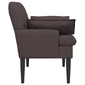 Love seat με κουμπιά Σκούρο Καφέ 111 x 68 x 80 εκ. Ύφασμα - Pakobazaar