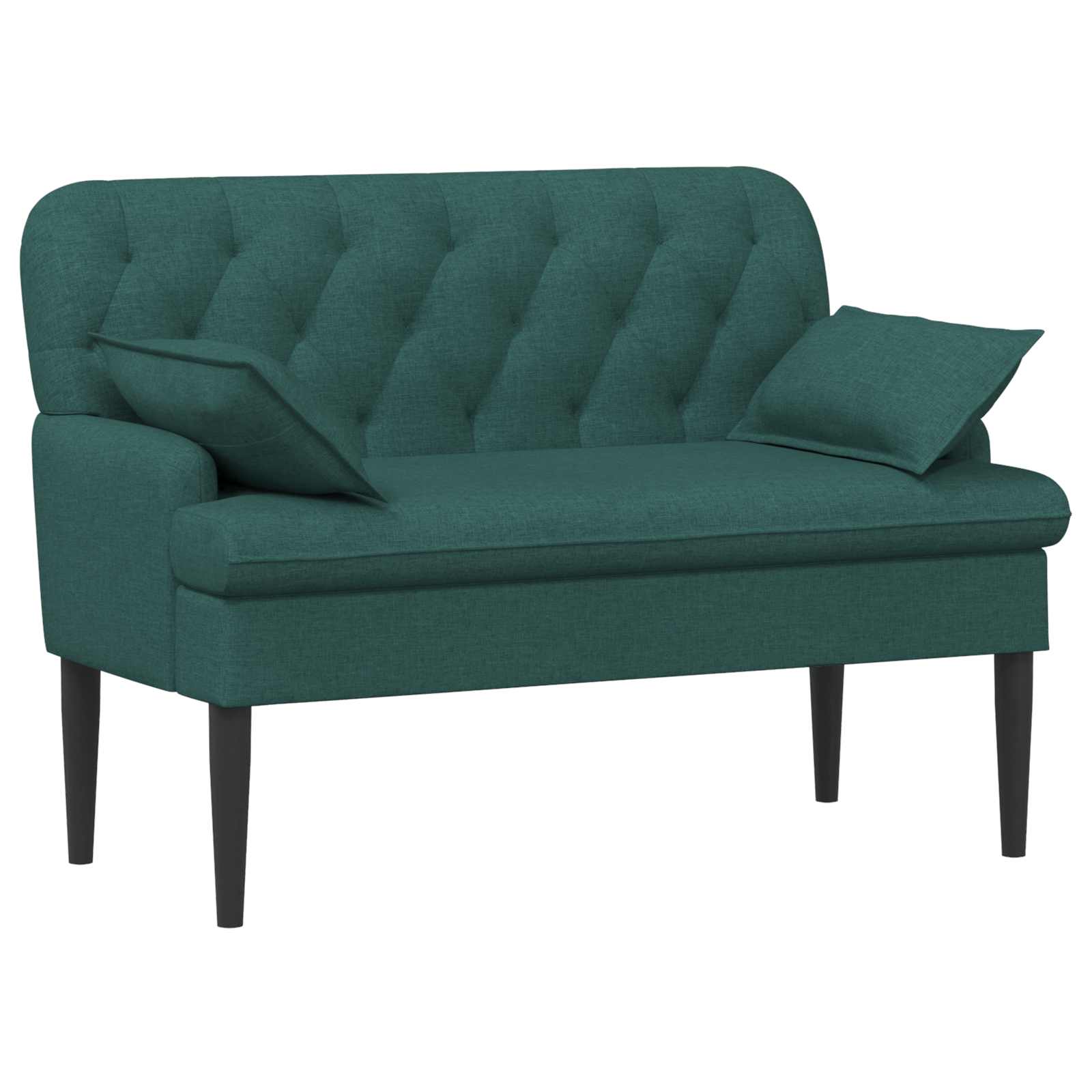 Love seat με κουμπιά Σκούρο Πράσινο 111 x 68 x 80 εκ. Ύφασμα - Pakobazaar