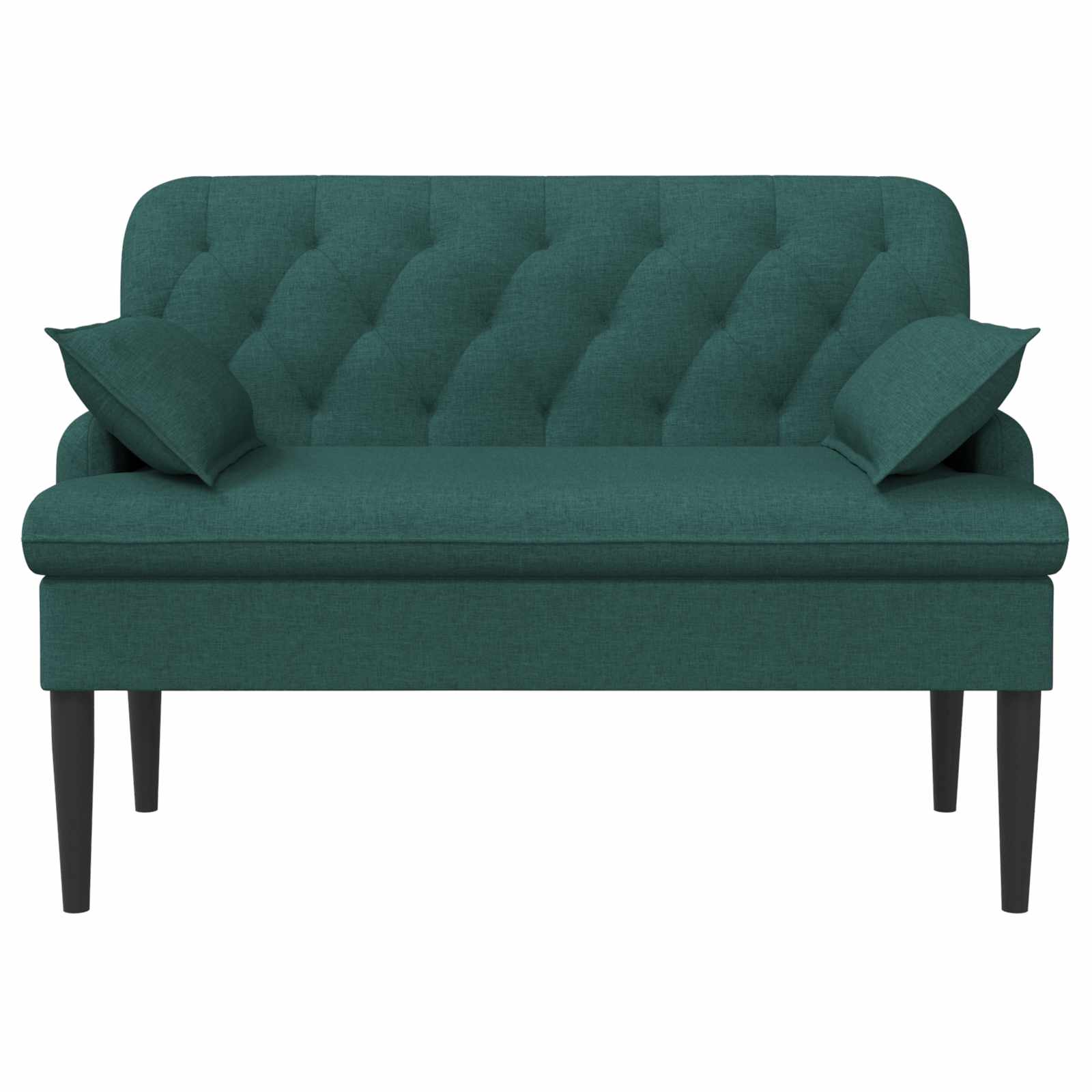 Love seat με κουμπιά Σκούρο Πράσινο 111 x 68 x 80 εκ. Ύφασμα - Pakobazaar