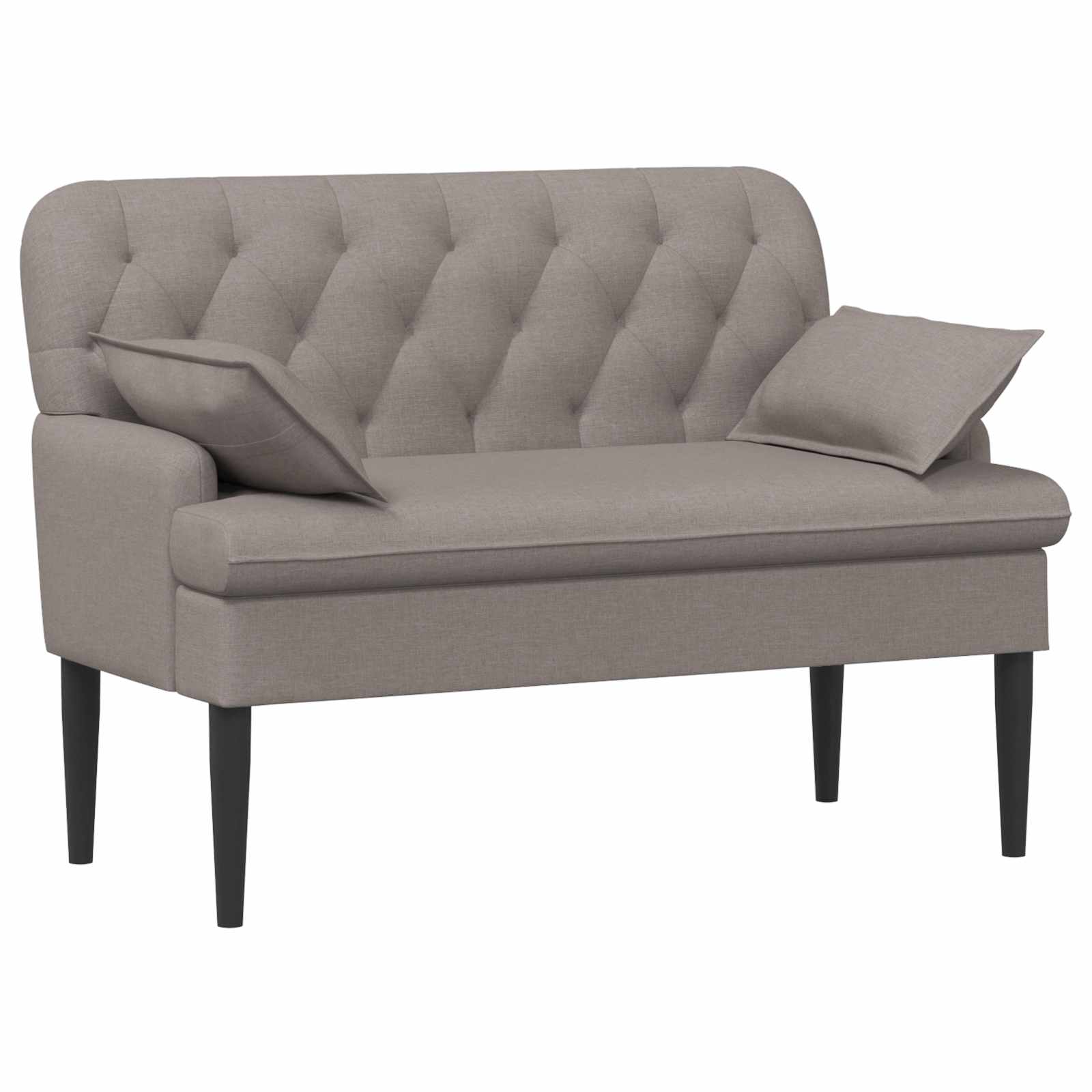 Love seat με κουμπιά Taupe 111 x 68 x 80 εκ. Ύφασμα - Pakobazaar