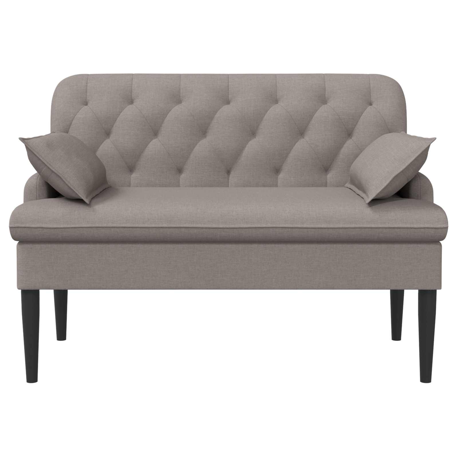 Love seat με κουμπιά Taupe 111 x 68 x 80 εκ. Ύφασμα - Pakobazaar