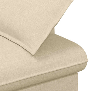 Love seat με κουμπιά Κρεμ 111 x 68 x 80 εκ. Ύφασμα - Pakobazaar