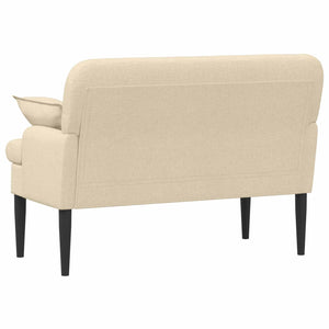 Love seat με κουμπιά Κρεμ 111 x 68 x 80 εκ. Ύφασμα - Pakobazaar