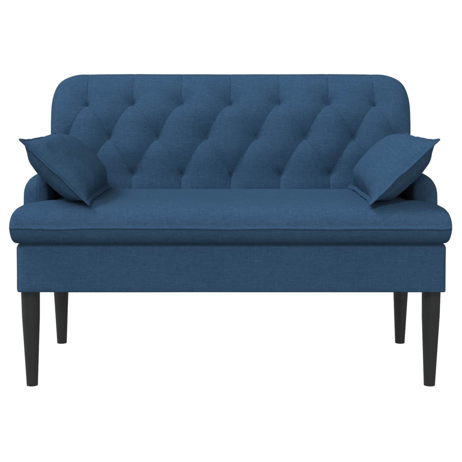 Love seat με κουμπιά Μπλε 111 x 68 x 80 εκ. Ύφασμα