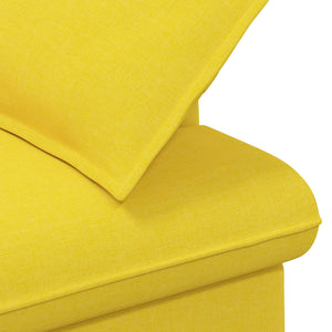 Love seat με κουμπιά Ανοιχτό Κίτρινο 111 x 68 x 80 εκ. Ύφασμα - Pakobazaar