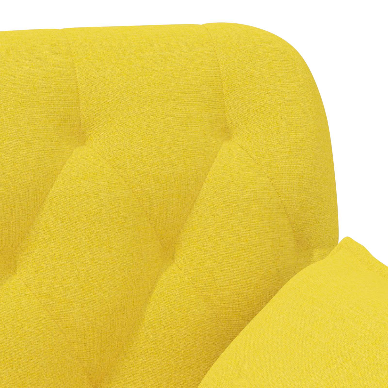 Love seat με κουμπιά Ανοιχτό Κίτρινο 111 x 68 x 80 εκ. Ύφασμα - Pakobazaar