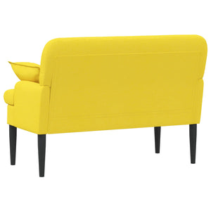 Love seat με κουμπιά Ανοιχτό Κίτρινο 111 x 68 x 80 εκ. Ύφασμα - Pakobazaar