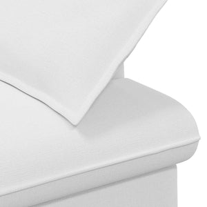 Love seat με κουμπιά Λευκό 111 x 68 x 80 εκ. Ύφασμα - Pakobazaar