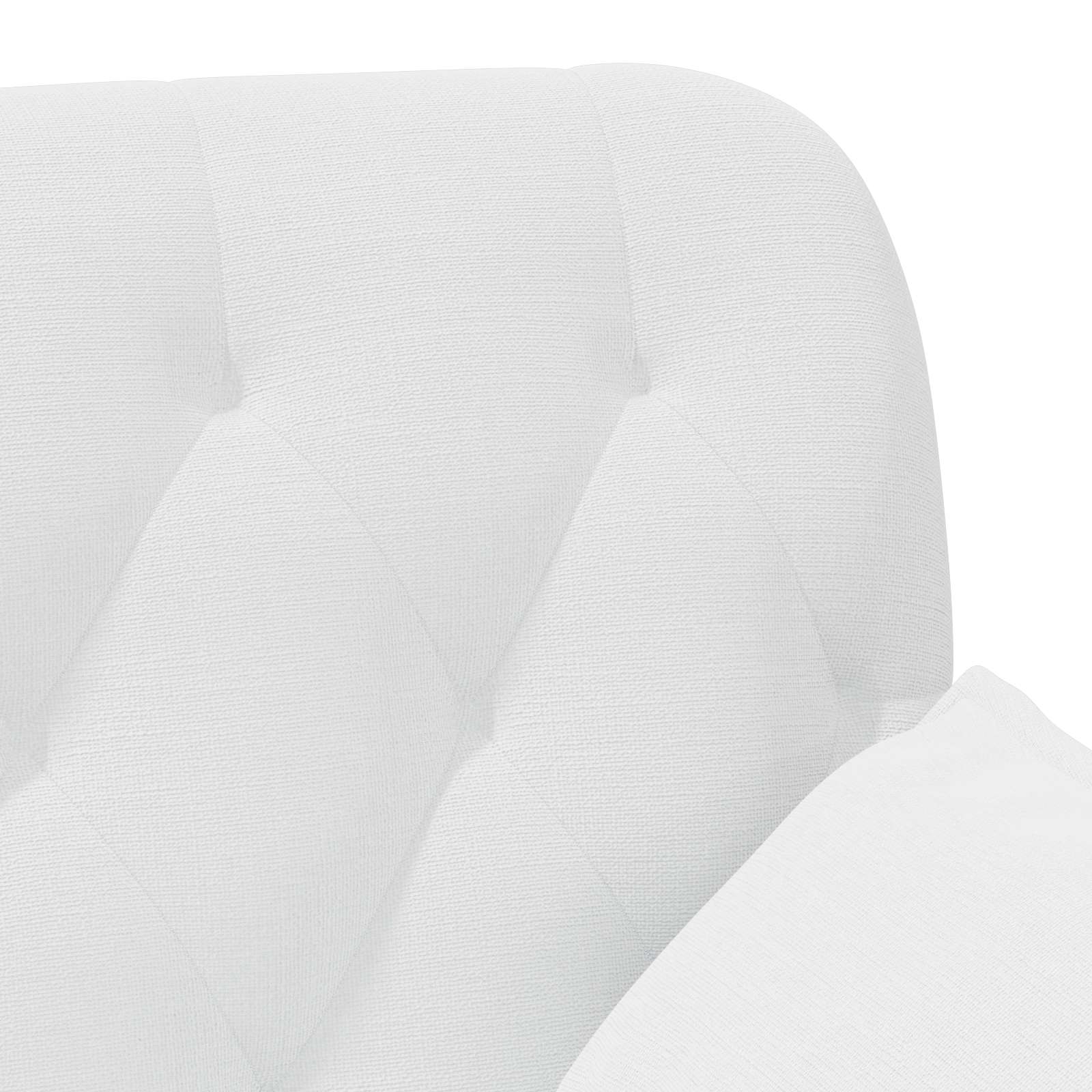 Love seat με κουμπιά Λευκό 111 x 68 x 80 εκ. Ύφασμα
