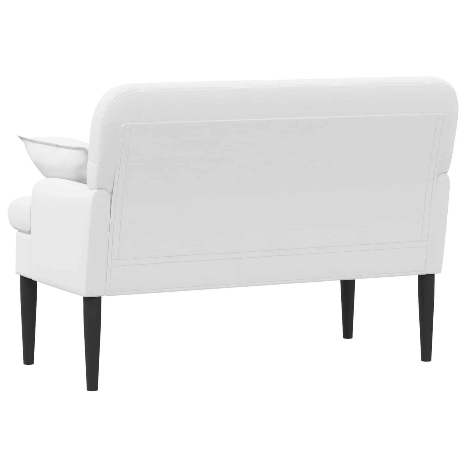 Love seat με κουμπιά Λευκό 111 x 68 x 80 εκ. Ύφασμα