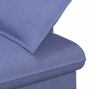 Love seat με κουμπιά Μπλε τζην 111 x 68 x 80 εκ. Ύφασμα - Pakobazaar