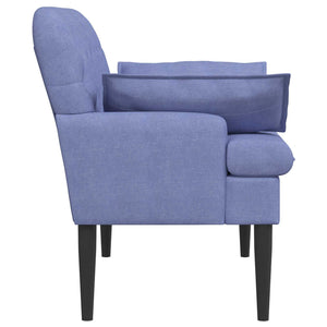 Love seat με κουμπιά Μπλε τζην 111 x 68 x 80 εκ. Ύφασμα - Pakobazaar
