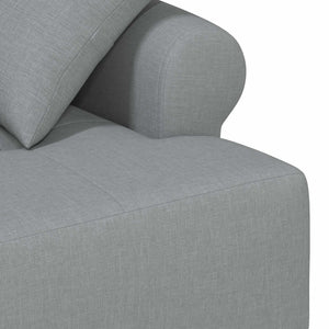 Love seat με κουμπιά Ανοιχτό γκρι 120 x 65 x 79 εκ Ύφασμα - Pakobazaar