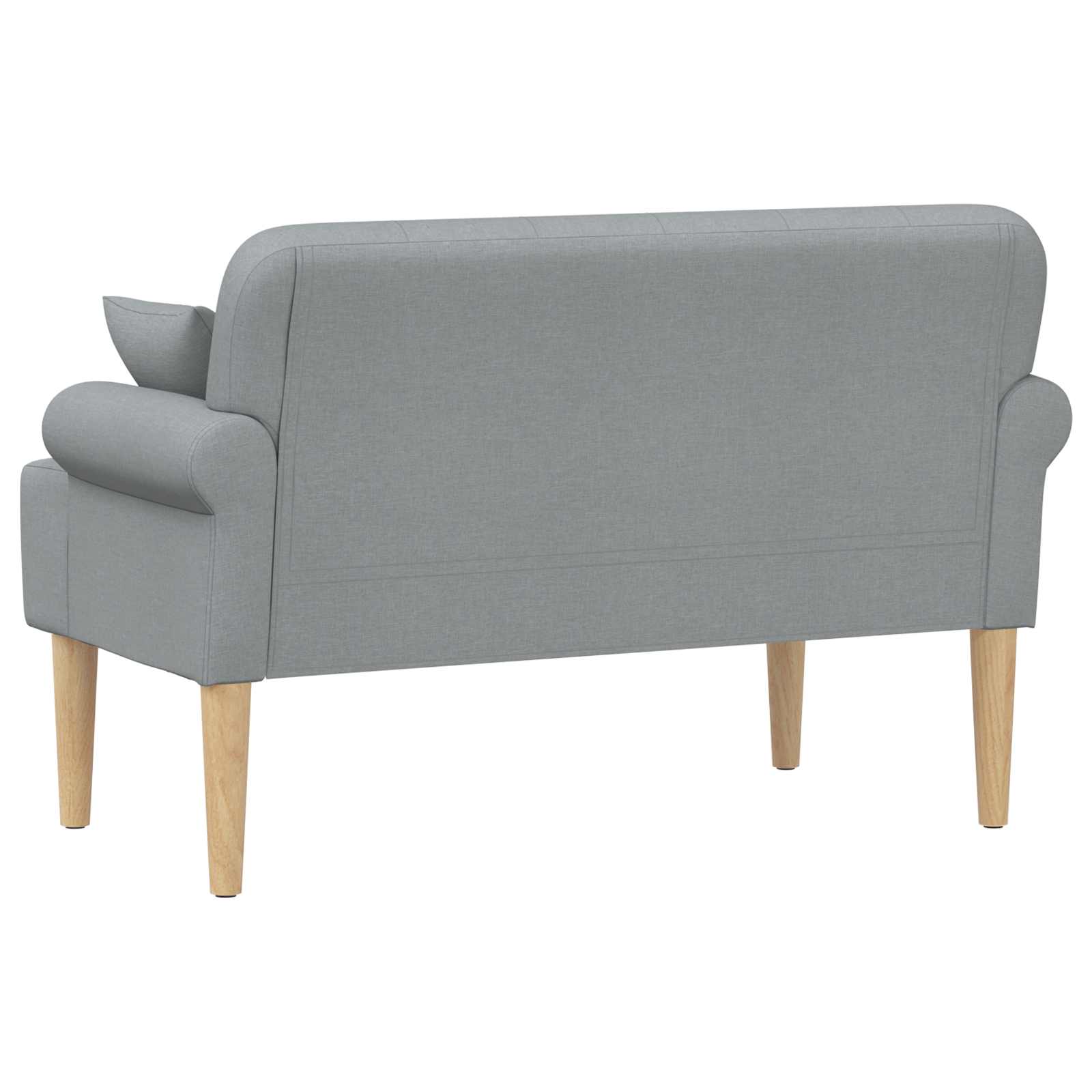 Love seat με κουμπιά Ανοιχτό γκρι 120 x 65 x 79 εκ Ύφασμα - Pakobazaar