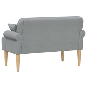 Love seat με κουμπιά Ανοιχτό γκρι 120 x 65 x 79 εκ Ύφασμα - Pakobazaar