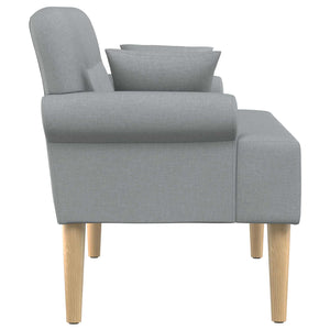 Love seat με κουμπιά Ανοιχτό γκρι 120 x 65 x 79 εκ Ύφασμα - Pakobazaar