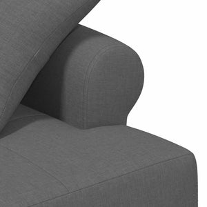 Love seat με κουμπιά Σκούρο Γκρι 120 x 65 x 79 εκ Ύφασμα - Pakobazaar