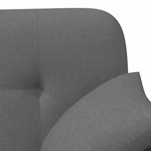 Love seat με κουμπιά Σκούρο Γκρι 120 x 65 x 79 εκ Ύφασμα - Pakobazaar