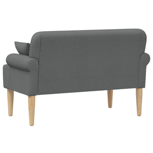 Love seat με κουμπιά Σκούρο Γκρι 120 x 65 x 79 εκ Ύφασμα - Pakobazaar