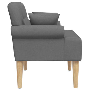 Love seat με κουμπιά Σκούρο Γκρι 120 x 65 x 79 εκ Ύφασμα - Pakobazaar