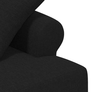 Love seat με κουμπιά Μαύρο 120 x 65 x 79 εκ Ύφασμα - Pakobazaar