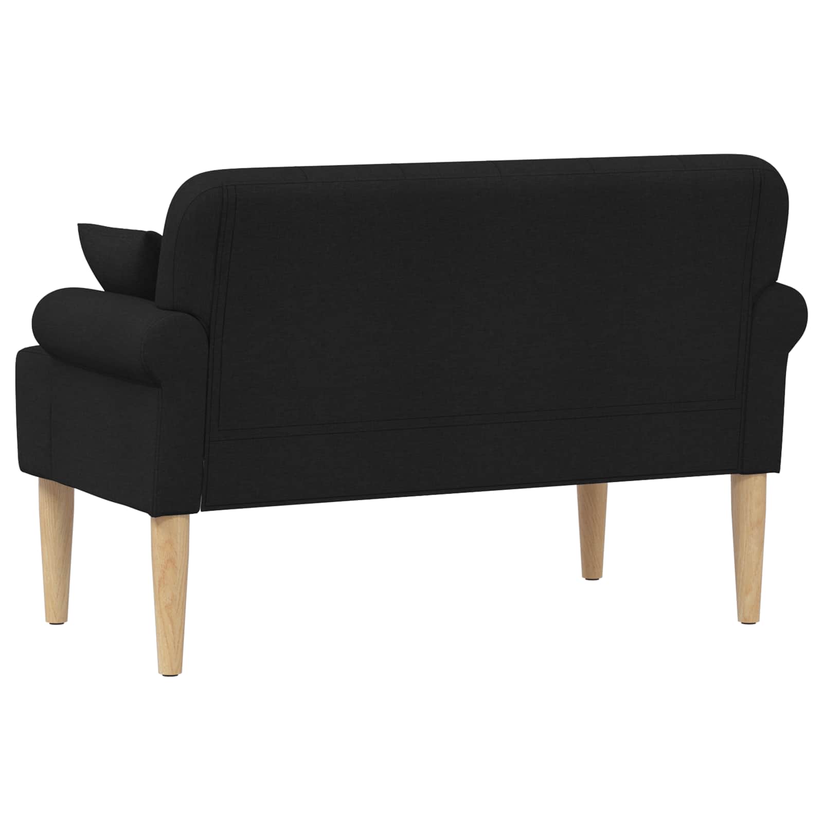 Love seat με κουμπιά Μαύρο 120 x 65 x 79 εκ Ύφασμα - Pakobazaar