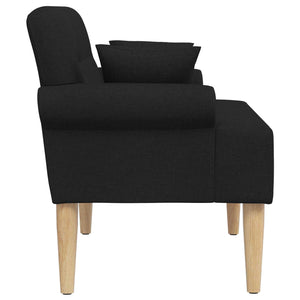 Love seat με κουμπιά Μαύρο 120 x 65 x 79 εκ Ύφασμα - Pakobazaar