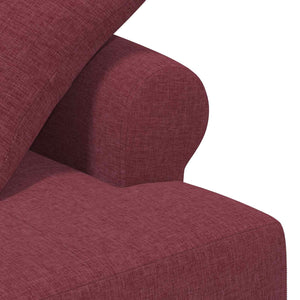Love seat με κουμπιά Κόκκινο 120 x 65 x 79 εκ Ύφασμα - Pakobazaar