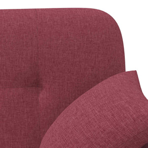 Love seat με κουμπιά Κόκκινο 120 x 65 x 79 εκ Ύφασμα - Pakobazaar