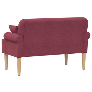 Love seat με κουμπιά Κόκκινο 120 x 65 x 79 εκ Ύφασμα - Pakobazaar