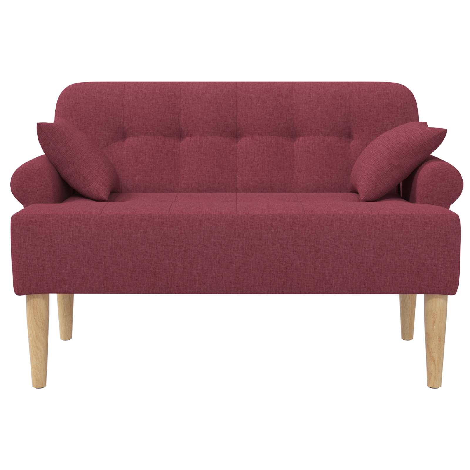 Love seat με κουμπιά Κόκκινο 120 x 65 x 79 εκ Ύφασμα - Pakobazaar