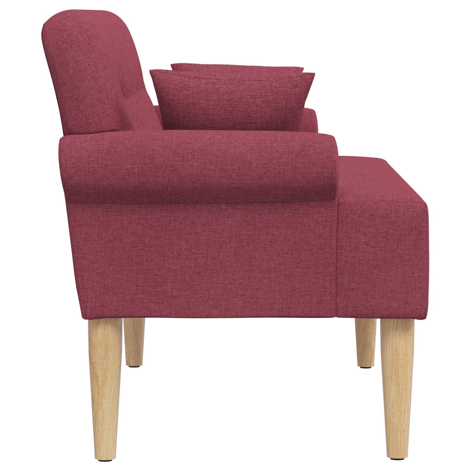 Love seat με κουμπιά Κόκκινο 120 x 65 x 79 εκ Ύφασμα - Pakobazaar